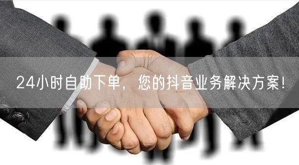 24小时自助下单，您的抖音业务解决方案！